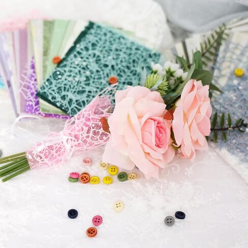 مجموعة متنوعة من 156 قطعة من ورق القصاصات المصنوعة يدويًا ونسيج شبكي - 6 عبوات من الورق الخاص المختلط لمستلزمات يوميات القصاصات غير المرغوب فيها مواد DIY 4 × 5.5 بوصة in Kuwait