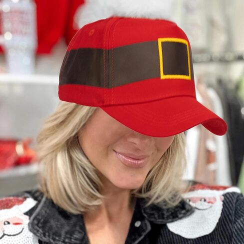 Christmas Cotton-Baseball Cap for Women-Men Outdoor-Adjustable-Sports Baseball Cap-with Pompom Santa-Unisex-Dad Hat in Kuwait