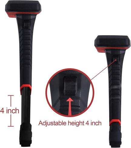 Frassie Height Adjustable Chair Armrest Pair, Gaming Boss Chair Arms Set Replacement 4D (Red) in Saudi Arabia