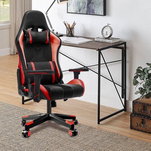 Frassie Height Adjustable Chair Armrest Pair, Gaming Boss Chair Arms Set Replacement 4D (Red) in Saudi Arabia