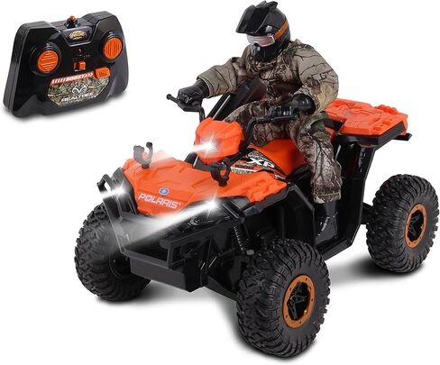 NKOK Realtree بمقياس 1:8 للتحكم في الراديو Polaris Sportsman XP - #81433، مع Turbo Boost & Rider، 2.4 جيجا هرتز RC، Realtree Edge Camouflage، مرخص رسميًا، للأعمار من 6 سنوات فما فوق in Kuwait