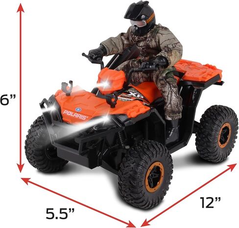 NKOK Realtree بمقياس 1:8 للتحكم في الراديو Polaris Sportsman XP - #81433، مع Turbo Boost & Rider، 2.4 جيجا هرتز RC، Realtree Edge Camouflage، مرخص رسميًا، للأعمار من 6 سنوات فما فوق in Kuwait