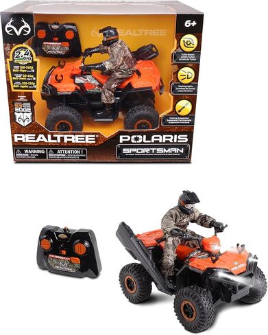 NKOK Realtree بمقياس 1:8 للتحكم في الراديو Polaris Sportsman XP - #81433، مع Turbo Boost & Rider، 2.4 جيجا هرتز RC، Realtree Edge Camouflage، مرخص رسميًا، للأعمار من 6 سنوات فما فوق in Kuwait
