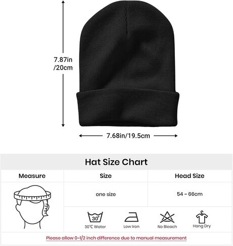 Moon Mushroom Floral Embroidery Beanie Knit Hat for Men Women, Casual Skull Knit Cap in Saudi Arabia
