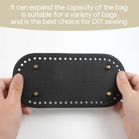 Heygueo 5 Pack Purse Leather Bottoms for Crocheting,9.1x5.1 Bag Bottom Base for Crochet,Leather Nail Bottom Shaper Pad for DIY Crochet Bag Shoulder Tote Purse Handbag Bags Cushion Base in Kuwait