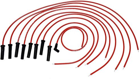 A-Team Performance - Silicone High Performance Spark Plug Wire Set Universal Fit V8 V6 Plus Coil Wire - Compatible with Buick Cadillac Chevy GMC Ford Mopar Oldsmobile Pontiac 8.0mm (Red) in Kuwait