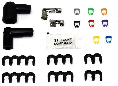 A-Team Performance - Silicone High Performance Spark Plug Wire Set Universal Fit V8 V6 Plus Coil Wire - Compatible with Buick Cadillac Chevy GMC Ford Mopar Oldsmobile Pontiac 8.0mm (Red) in Kuwait