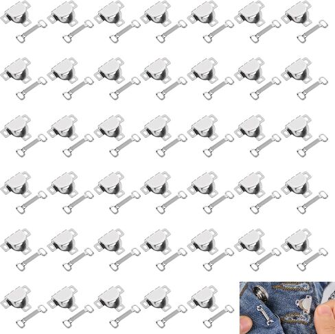 40 Sets Hook and Eye Closures Hook and Eye Sewing Closure Set,for Trousers Skirt Dress Bra Sewing,Stainless Steel Sewing Hook and Bar Fasteners for DIY Crafting in Saudi Arabia