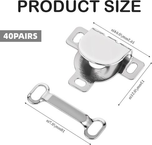 40 Sets Hook and Eye Closures Hook and Eye Sewing Closure Set,for Trousers Skirt Dress Bra Sewing,Stainless Steel Sewing Hook and Bar Fasteners for DIY Crafting in Saudi Arabia
