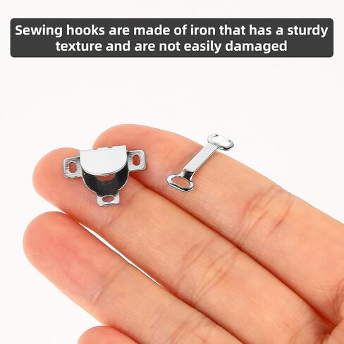 40 Sets Hook and Eye Closures Hook and Eye Sewing Closure Set,for Trousers Skirt Dress Bra Sewing,Stainless Steel Sewing Hook and Bar Fasteners for DIY Crafting in Saudi Arabia