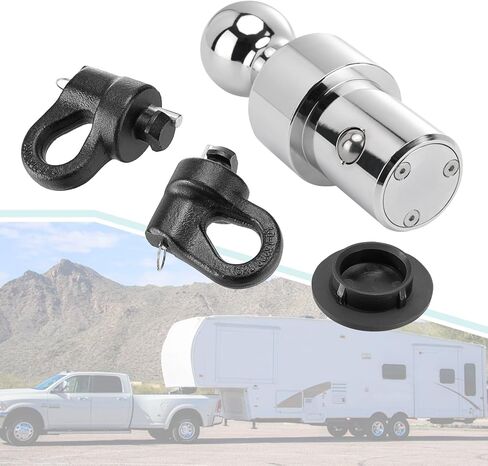 60692 مجموعة ربط عنق الإوزة بنظام بوك، كرة معقوفة 2-5/16 بوصة، متوافقة مع Ford F250 F350 F450، شيفروليه سيلفرادو 2500HD/3500HD، نيسان تيتان XD، جي إم سي سييرا 2500HD/3500HD in Kuwait