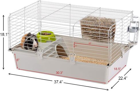 Ferplast Cavie Guinea Pig Cage & Rabbit Cage | Pet Cage Includes All Accessories to Get You Started & a 1-Year Warranty in Kuwait