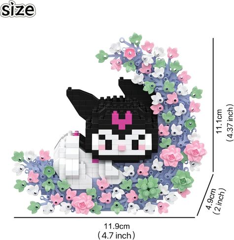 5-Sets 3D Cartoon Building Blocks Toys Kawaii Anime Figure Puzzles Model, Mini Cute Building Block Toys Kit Gifts for Adults and Kids. (Black) in Saudi Arabia