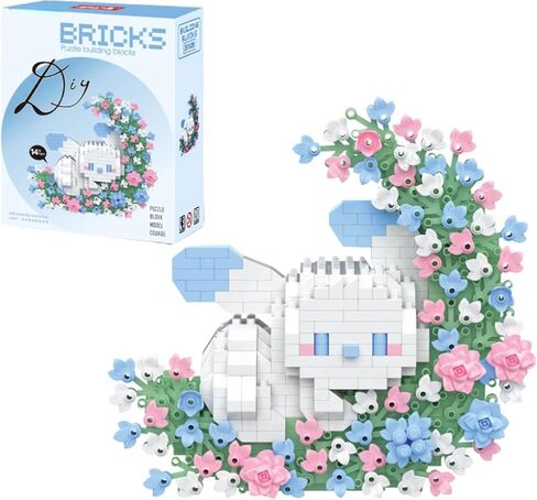 5-Sets 3D Cartoon Building Blocks Toys Kawaii Anime Figure Puzzles Model, Mini Cute Building Block Toys Kit Gifts for Adults and Kids. (Black) in Saudi Arabia