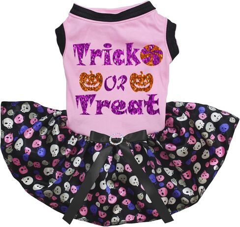 فستان Petitebella Trick Or Treat Spider Puppy Dog (برتقالي/أسود LED، متوسط) in Kuwait