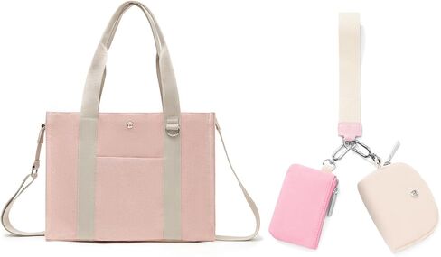 محفظة Mum's Memory صغيرة بسحاب حول المعصم للنساء + حقيبة كبيرة من القماش للنساء مع جيوب in Kuwait