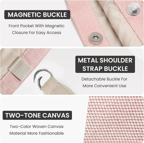 محفظة Mum's Memory صغيرة بسحاب حول المعصم للنساء + حقيبة كبيرة من القماش للنساء مع جيوب in Kuwait