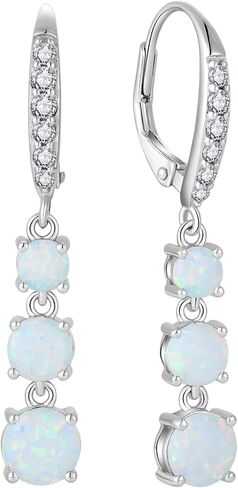 Starchenie Dangle Drop Earrings for Women 925 Sterling Silver Leverback Earrings Birthstone Jewelry in Saudi Arabia