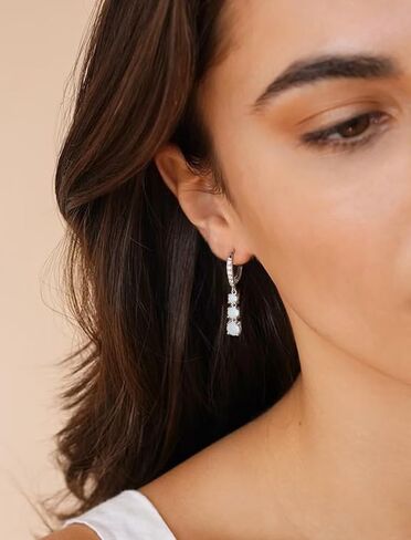 Starchenie Dangle Drop Earrings for Women 925 Sterling Silver Leverback Earrings Birthstone Jewelry in Saudi Arabia