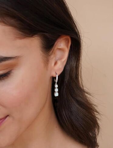 Starchenie Dangle Drop Earrings for Women 925 Sterling Silver Leverback Earrings Birthstone Jewelry in Saudi Arabia