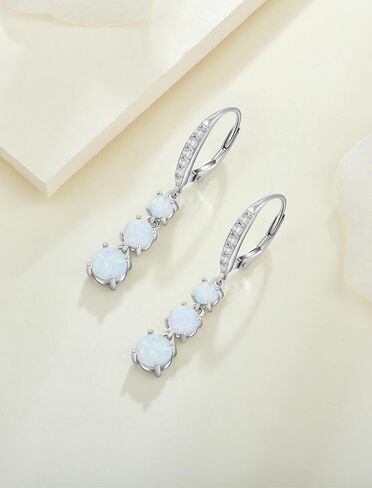 Starchenie Dangle Drop Earrings for Women 925 Sterling Silver Leverback Earrings Birthstone Jewelry in Saudi Arabia