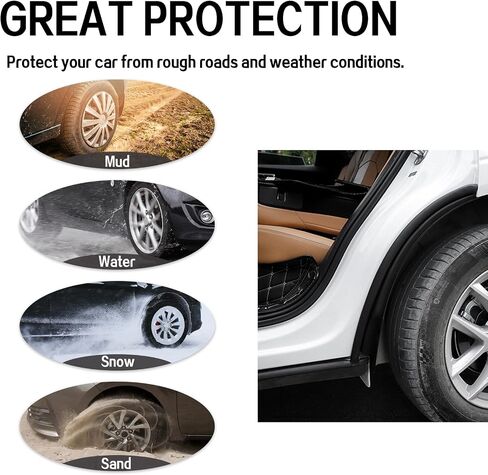 PSLER مناسب لسيارة فولفو XC60 2018-2024 مجموعة من اللوحات الطينية للباب الخلفي مكونة من قطعتين طقم واقي الطين واقيات الطين واقيات الطين مع ملحقات مجموعات الأجهزة الأمامية والخلفية in Saudi Arabia