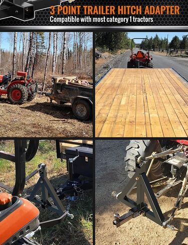 جهاز استقبال وصلة ربط المقطورة ذو 3 نقاط، ملحق وصلة قطر 2 بوصة للجرارات من الفئة 1، قضيب سحب محرك جرار عالي التحمل متوافق مع BX، كوبوتا، جون ديري، نورتراك، كيوتي، يانمار in Kuwait