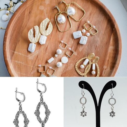 uxcell 100Pcs LeverBack Earring Hooks French Ear Wire LeverBack Earring Hook Clip DIY Earrings for Earrings Jewelry Making, Black in Saudi Arabia