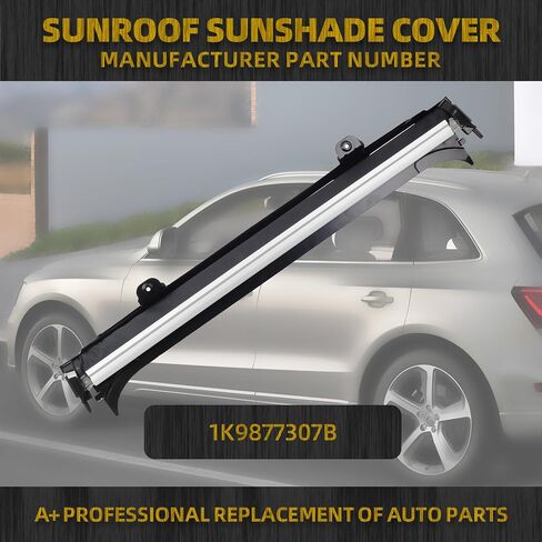 Dasbecan Black Assembly Panoramic Sunroof Sun Shade Corn Curtain Cover Compatible with VW Jetta Golf Tiguan Sharan Audi Q5 2008-2017 Replaces# 1K9877307B in Saudi Arabia