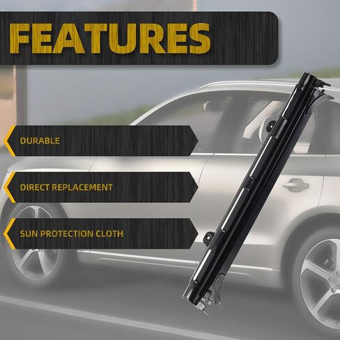 Dasbecan Black Assembly Panoramic Sunroof Sun Shade Corn Curtain Cover Compatible with VW Jetta Golf Tiguan Sharan Audi Q5 2008-2017 Replaces# 1K9877307B in Saudi Arabia