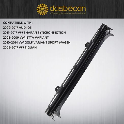 Dasbecan Black Assembly Panoramic Sunroof Sun Shade Corn Curtain Cover Compatible with VW Jetta Golf Tiguan Sharan Audi Q5 2008-2017 Replaces# 1K9877307B in Saudi Arabia