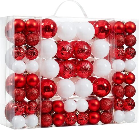 87-Pack Shatterproof Christmas Ball Ornaments Set, Christmas Tree Decorations with Hand-held Gift Package for Xmas Tree Holiday Wedding Party, Baby Blue in Saudi Arabia