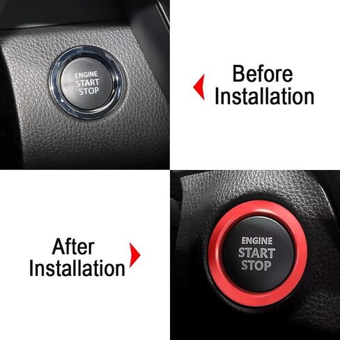 for Toyota Corolla Seden/Hybrid/Hatchback/Cross 2022 2023 2024 2025 Air Conditioner, Mirror Knob Cover, Start Button Trim Ring(red) in Saudi Arabia