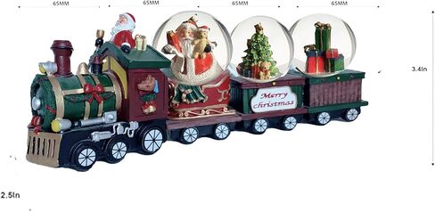 S/4 Christmas Snow Globe, Train and Santa Claus and Snowman Snowglobes Figurines, Snow Globes，Santa Snow Globe, Christmas Snow Globes, Christmas Decor in Saudi Arabia