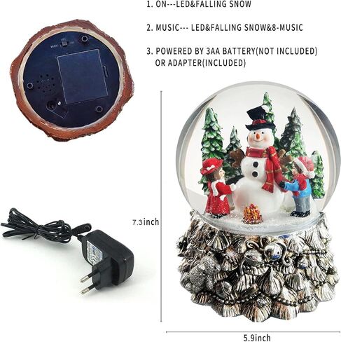 S/4 Christmas Snow Globe, Train and Santa Claus and Snowman Snowglobes Figurines, Snow Globes，Santa Snow Globe, Christmas Snow Globes, Christmas Decor in Saudi Arabia