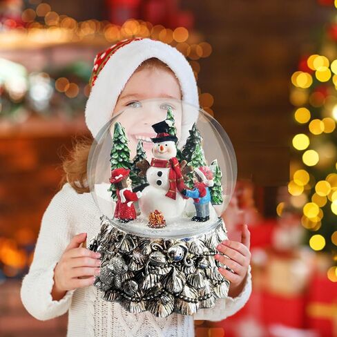 S/4 Christmas Snow Globe, Train and Santa Claus and Snowman Snowglobes Figurines, Snow Globes，Santa Snow Globe, Christmas Snow Globes, Christmas Decor in Saudi Arabia