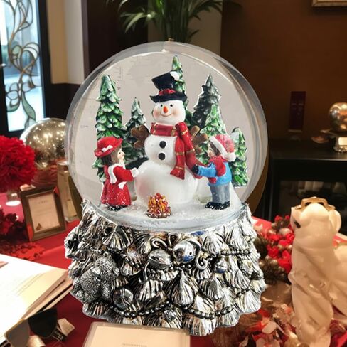 S/4 Christmas Snow Globe, Train and Santa Claus and Snowman Snowglobes Figurines, Snow Globes，Santa Snow Globe, Christmas Snow Globes, Christmas Decor in Saudi Arabia