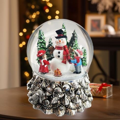S/4 Christmas Snow Globe, Train and Santa Claus and Snowman Snowglobes Figurines, Snow Globes，Santa Snow Globe, Christmas Snow Globes, Christmas Decor in Saudi Arabia