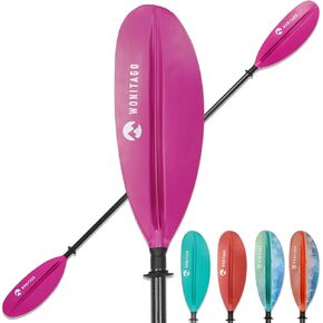 Kayak Paddle Premium Carbon Fiber Paddle with Reinforced PP + Fiberglass Blade, Floating Adjustable Kayaking Oars, 3 Piece, 220-240 cm/86-94 Inches