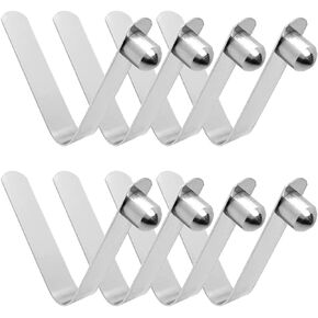 8pcs Kayak Paddle Spring Snap Clips, Stainless Steel Spring Button Clip Push Button Clips, Tube Locking Pin Clips for Kayak Paddle Camping Tent Pole