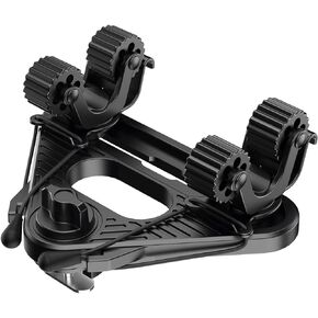 Doubleheader with Dual Kayak Paddle Holder, Kayak Paddle Holder with Two Security Tethers, Multi-Functional Dual Head Kayak Track Mount Accessories - Kayak Oar/Fishing Net/Gaff Holder for Fishing