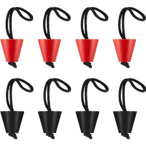 8 Pieces Kayak Scupper Plug Kit Silicone Scupper Plugs Drain Holes Stopper Bung with Lanyard