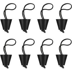 8 Pcs Kayak Scupper Plugs Kit, Silicone Universal Kayak Scupper Plug Drain Holes Stopper Bung with Lanyard, Kayak Accessories