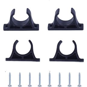 Dong Huang 4pcs Durable Kayak Paddle Holder Clip Accessories, Plastic Oar Holder Clip, Paddle Boat Holder Oar Keeper for Kayaks Canoes Rowing Boats Inflatable Boat,with Screws(2 Pairs)