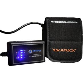 YakAttack 20Ah Battery Power Kit, Portable Lithium-ion Water Resistant Battery Pack Powered by Nocqua with 110 Volt Charger and Device Connection Accessories (PPK-20A) | Kayak Fishing Accessories