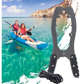 Kayak Accessories - Anchor Grip, Canoe or Boat Accessories, a Portable Stainless Steel Grip, Gear Design for Tighter Bite and Easy Operation Rubber Non-Slip Grip