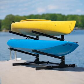Teal Triangle Freestanding G-Watersport Kayak and SUP Outdoor Storage Rack, Heavy Duty Adjustable Weatherproof Stand
