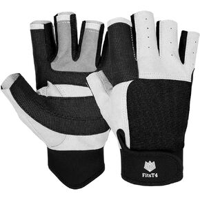 FitsT4 Sports Sailing Gloves 3/4 Finger and Grip Great for Sailing, Yachting, Paddling, Kayaking, Fishing, Dinghying Water Sports for Men and Women