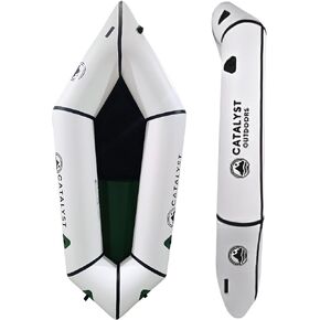 Ultra-Lightweight Keystone 210 Inflatable Kayak for Adults & Kids - 1 Person Packraft, Durable TPU, Compact, Rapid Inflate, Ideal for Fishing & Adventure
