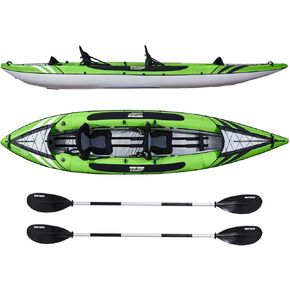 Driftsun Almanor Inflatable Kayak - Inflatable Touring Kayak - Inflatable 1 and 2 Person Kayaks for Adults with EVA Padded Seats, High Back Support, Paddles, Pump (1 Person, 2 Person, 2 Plus 1 Child)